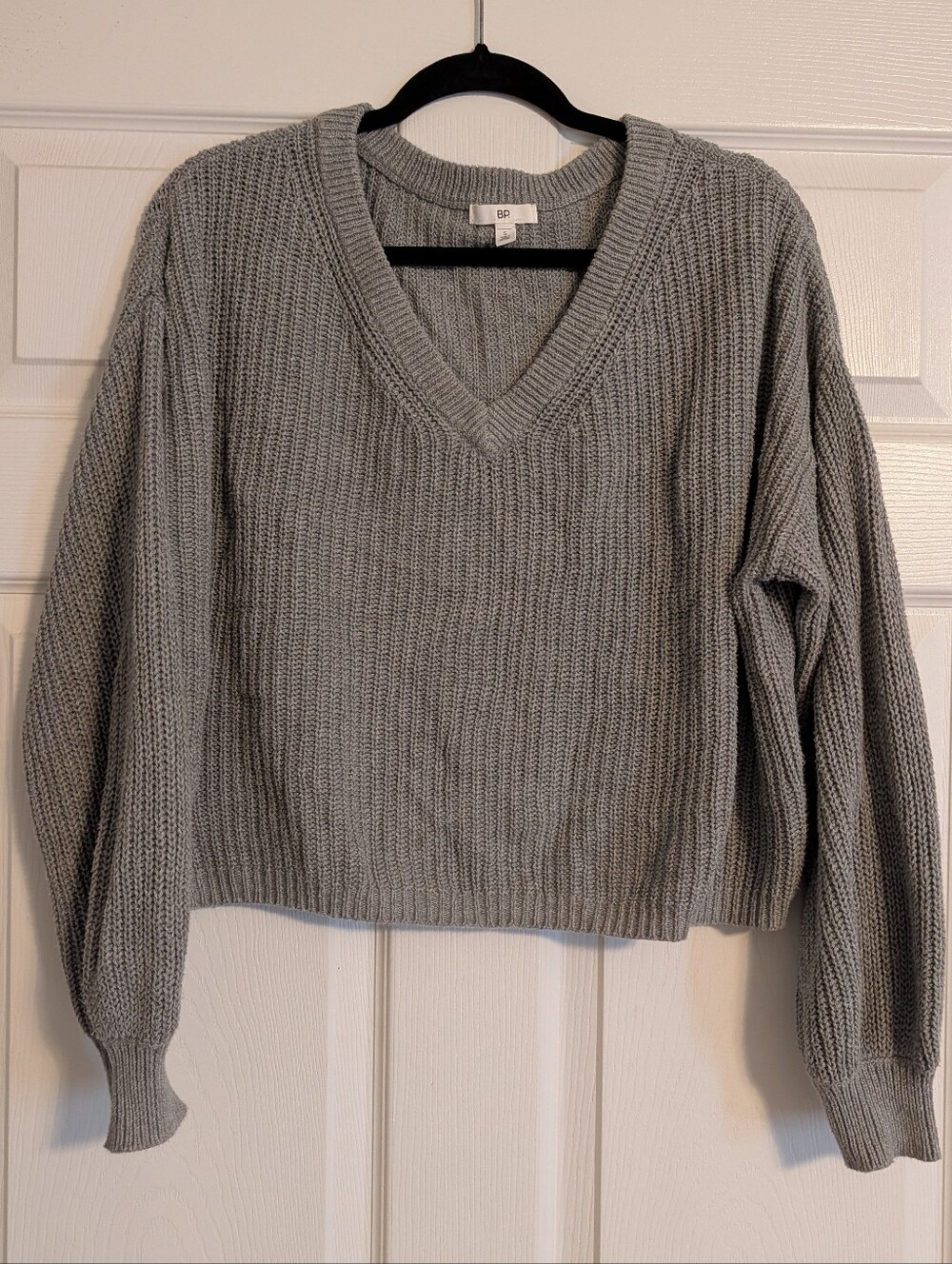 BP Gray Cropped Oversized Fit Sweater- S